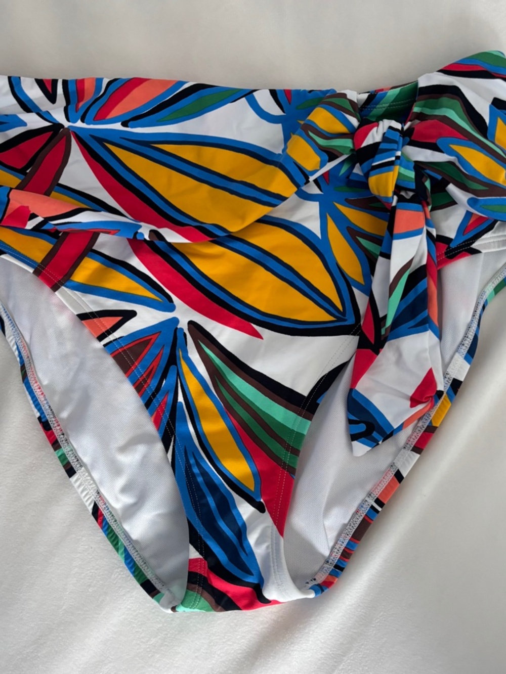 Bleu Rod Beattie Bikini Bottom Colorful Tie Front Faux Wrap Women Size 6